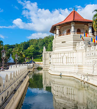 The Temple of the Tooth in Kandy, Sri Lanka