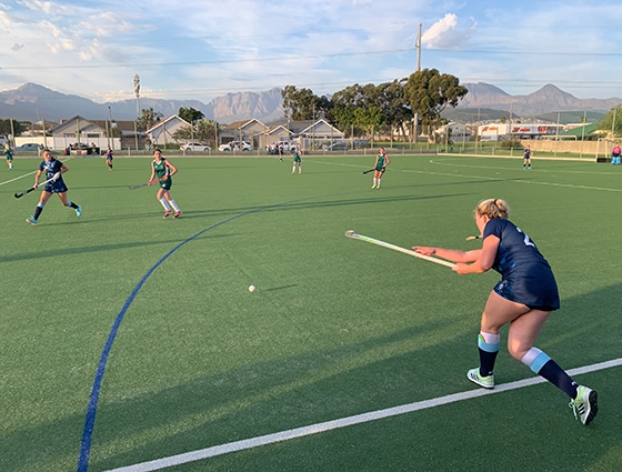 Hutcheons Grammar School playing hockey in South Africa