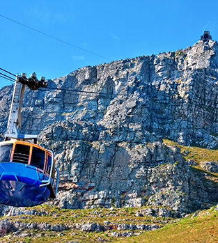 Cable car to Table Mountain, South Africa
