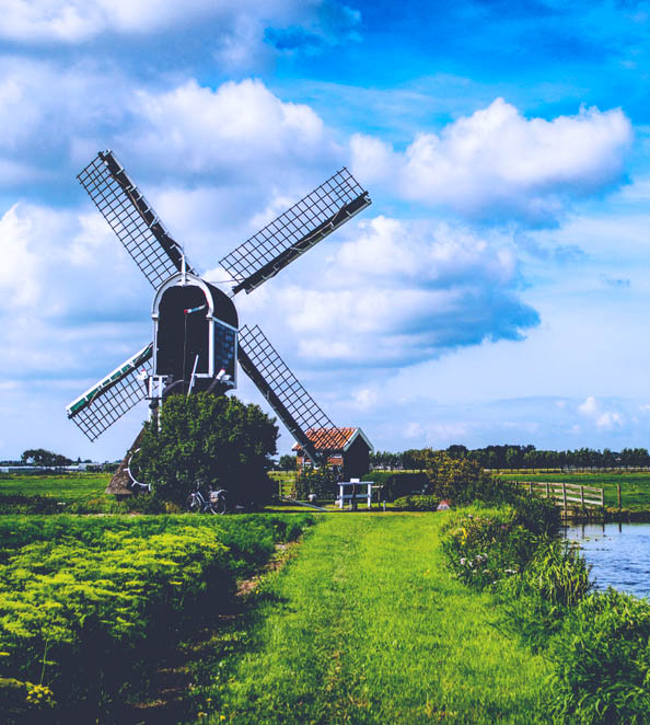 Windmill in Noordwijk, The Netherlands