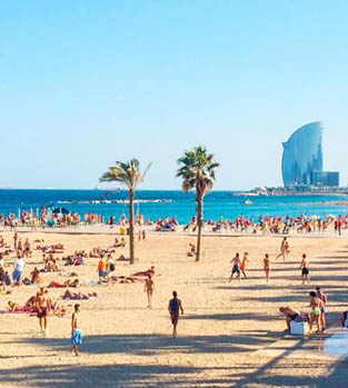 Sunny Barcelona Beach