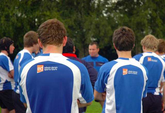 Rugby training session in France