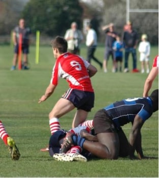 rugby players Rugby players in action
