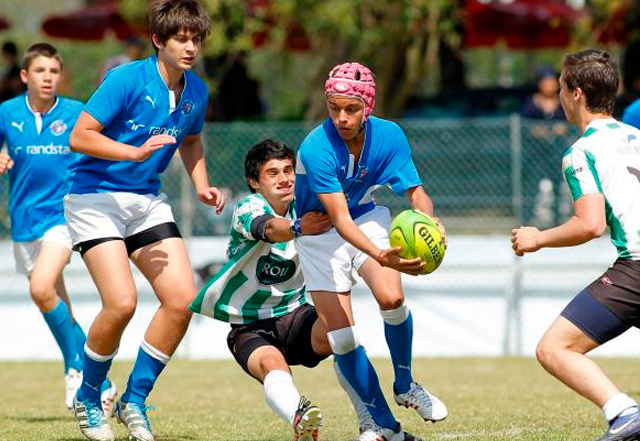 Youth rugby match in Portugal