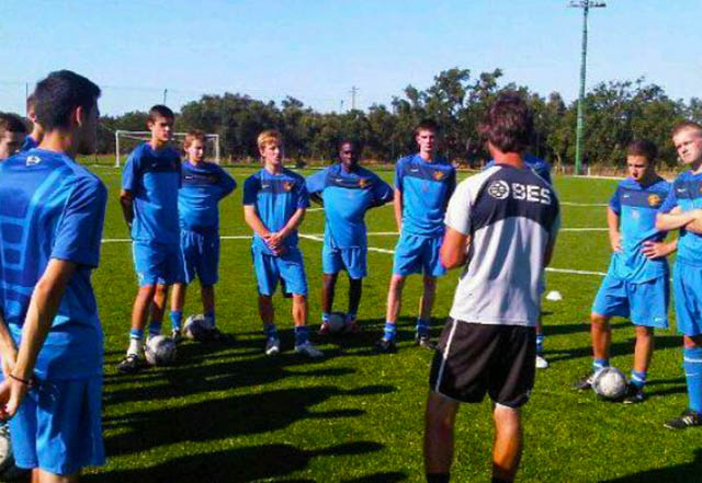 Football training session in Portugal