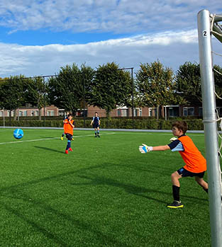 A football game in full swing