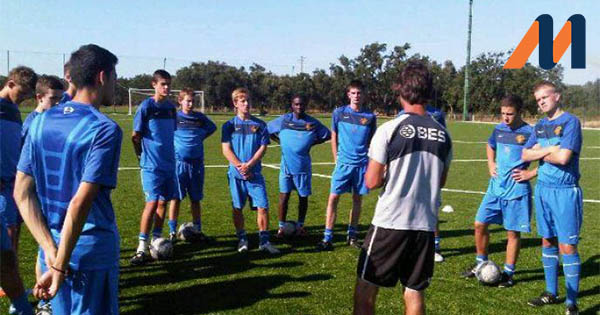 Football training session in Portugal