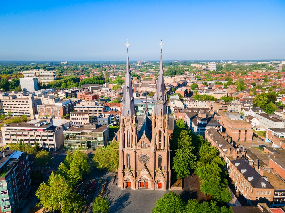 Aerial view of Eindhoven in the Netherlands