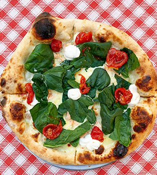 An athentic pizza in Italy