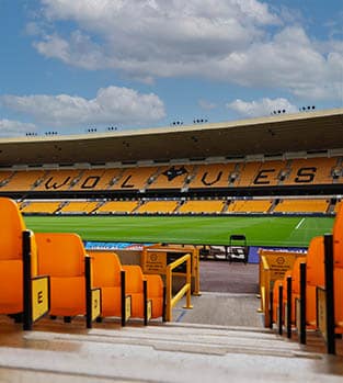 Wolves Molineux Stadium in Wolverhampton