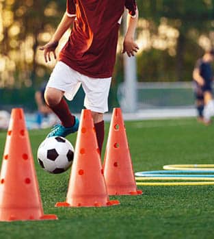 Football players training