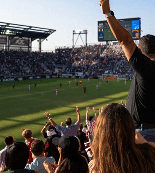 Soccer match at the Audi Field stadium, Washington DC