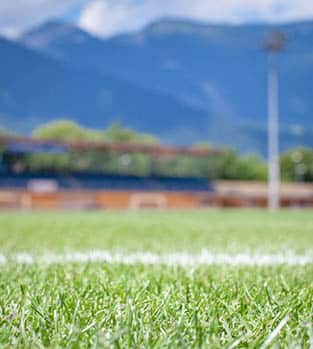 Football pitch ready for a match