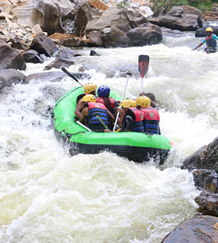 White-water rafting on the Kelani river, Sri Lanka