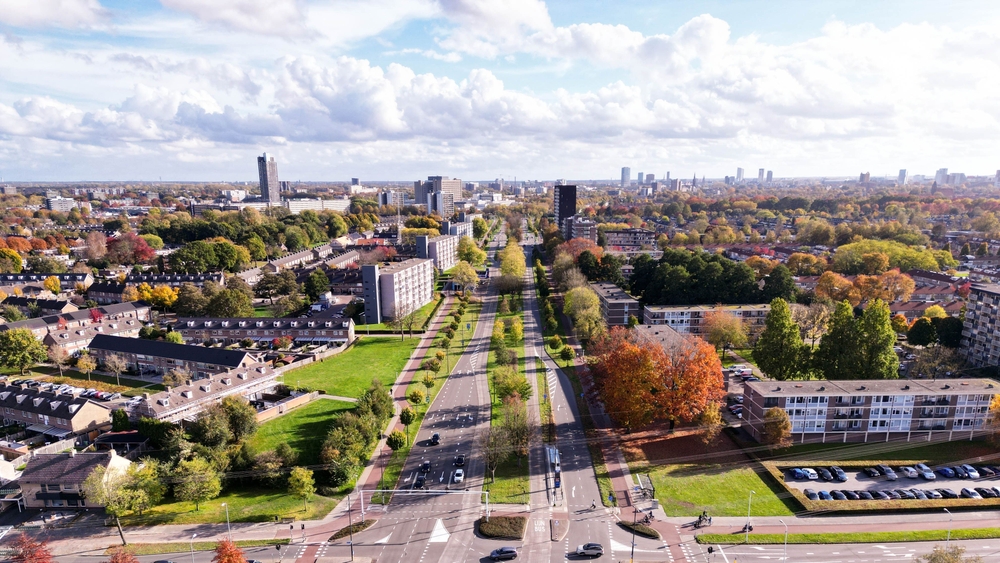 Aerial view of Eindhoven in the Netherlands