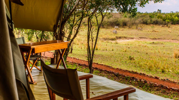 Camp veranda in Kenya