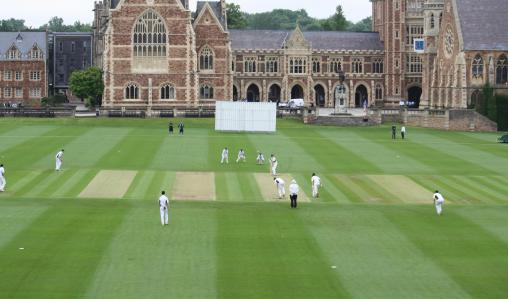 Cricket match outside a prestigious school in the UK